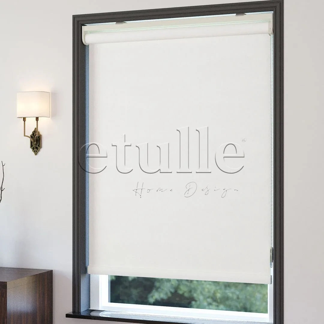 Beyaz Blackout Keten Stor Perde | Fiorella