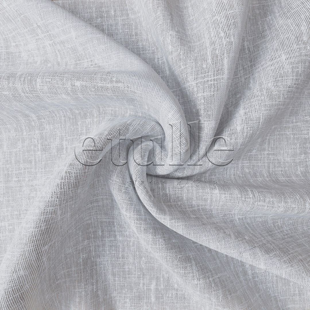 Beyaz Folded Keten Düz Tül Perde | Mistra