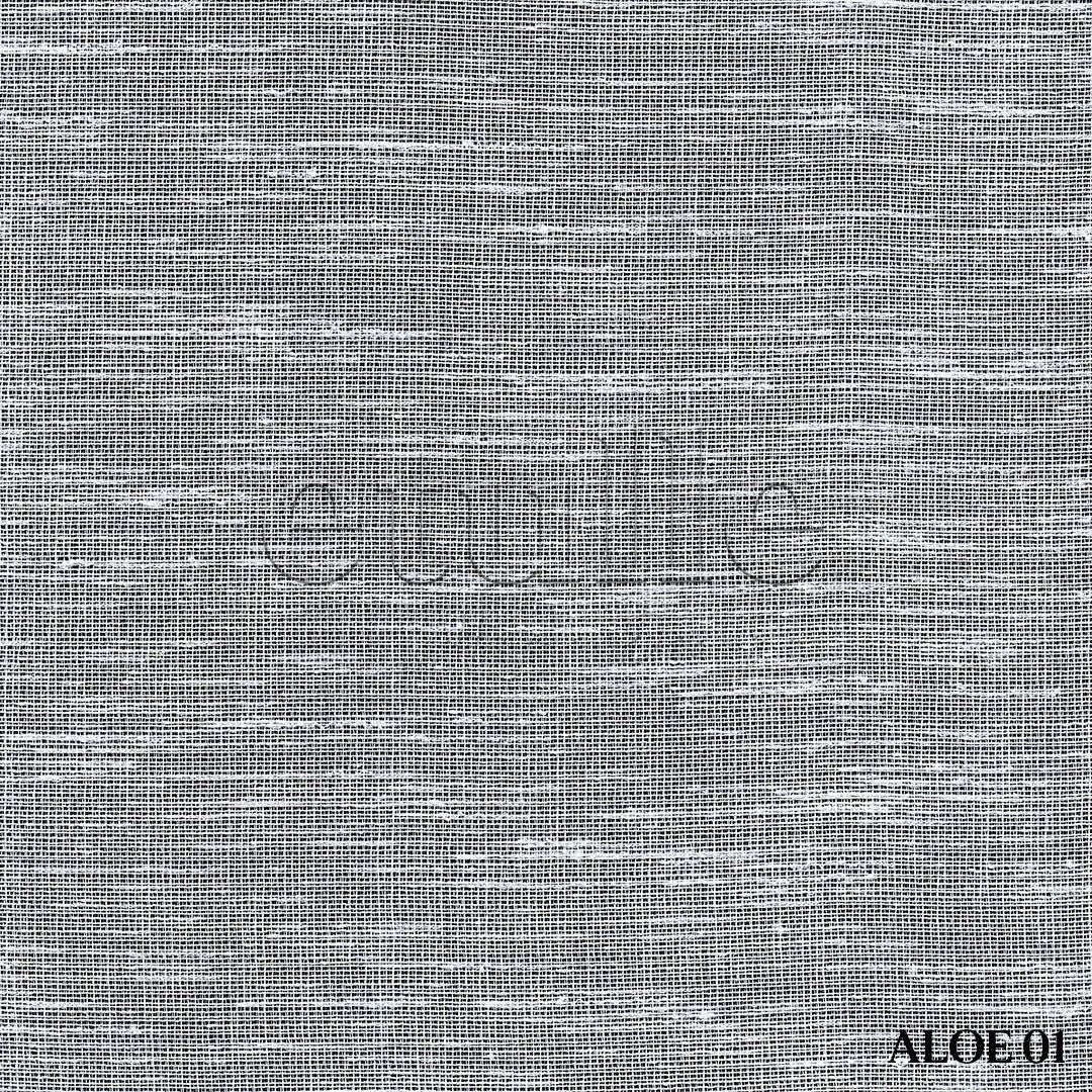 Beyaz Parlak Keten Dokulu Düz Tül Perde | Aloe