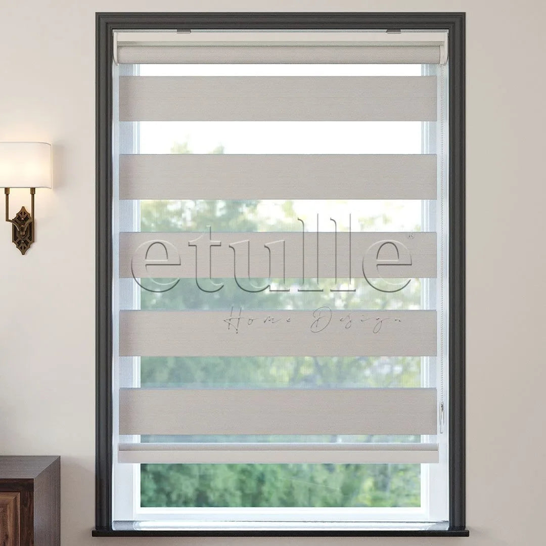 Ekru Blackout Zebra Perde | Bolsena