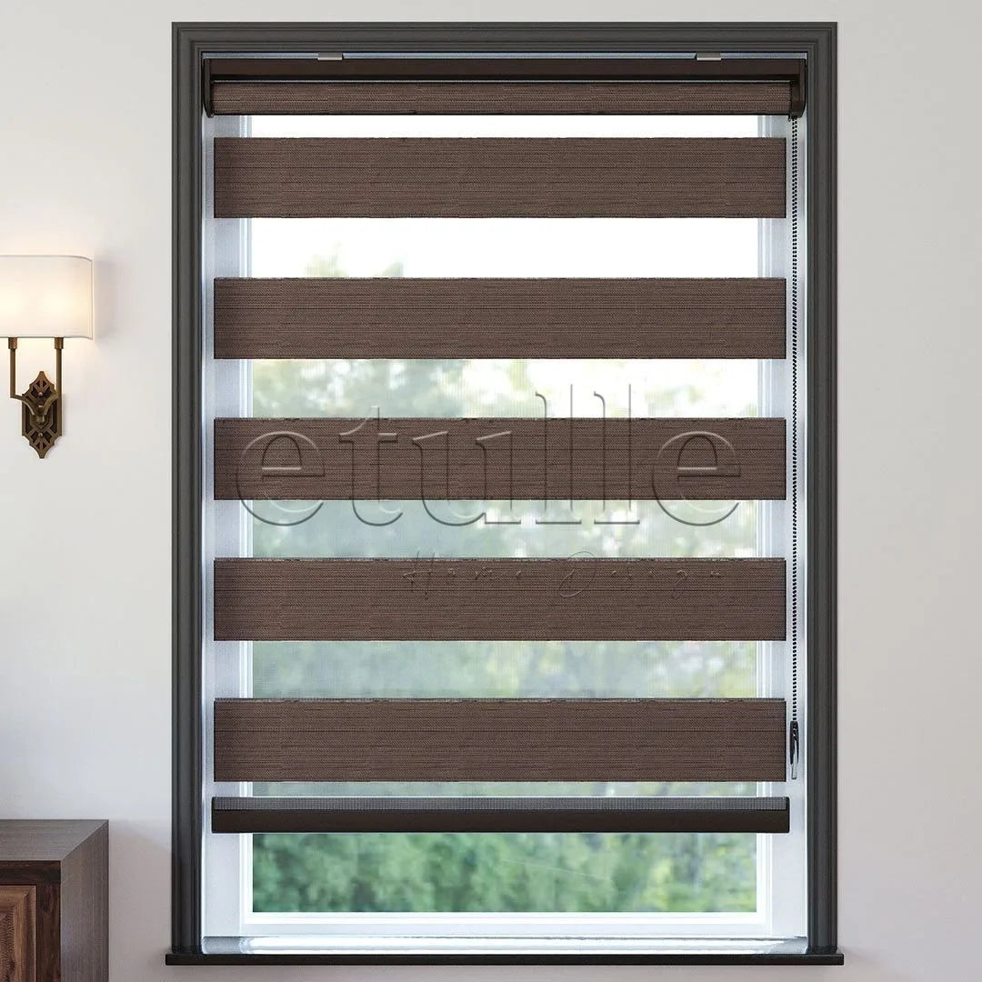 Kahverengi Blackout Zebra Perde | Bolsena
