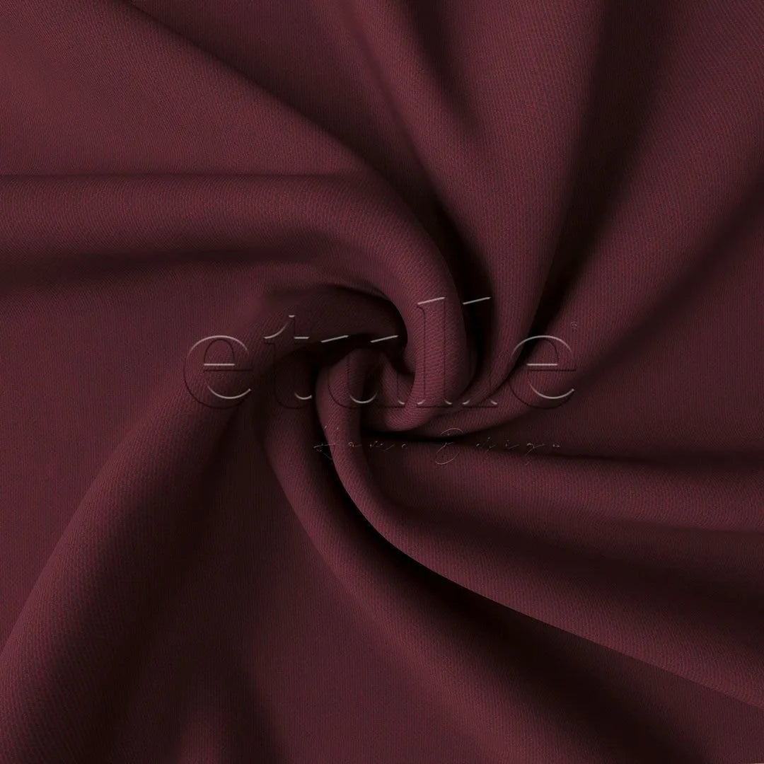 Bordo Naturel Keten Fon Perde | Casual