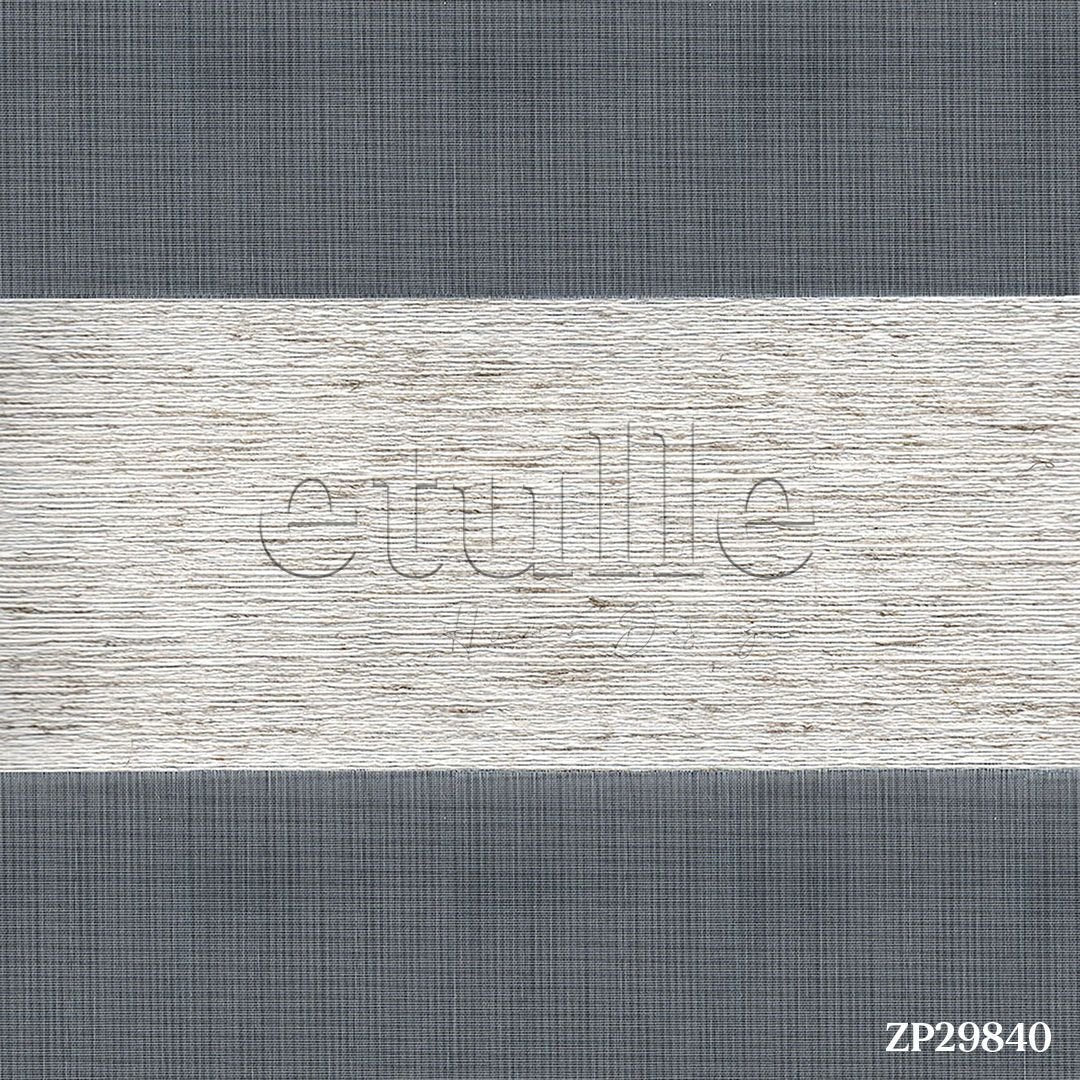 Ecru Linen Plain Zebra Curtain | Camina