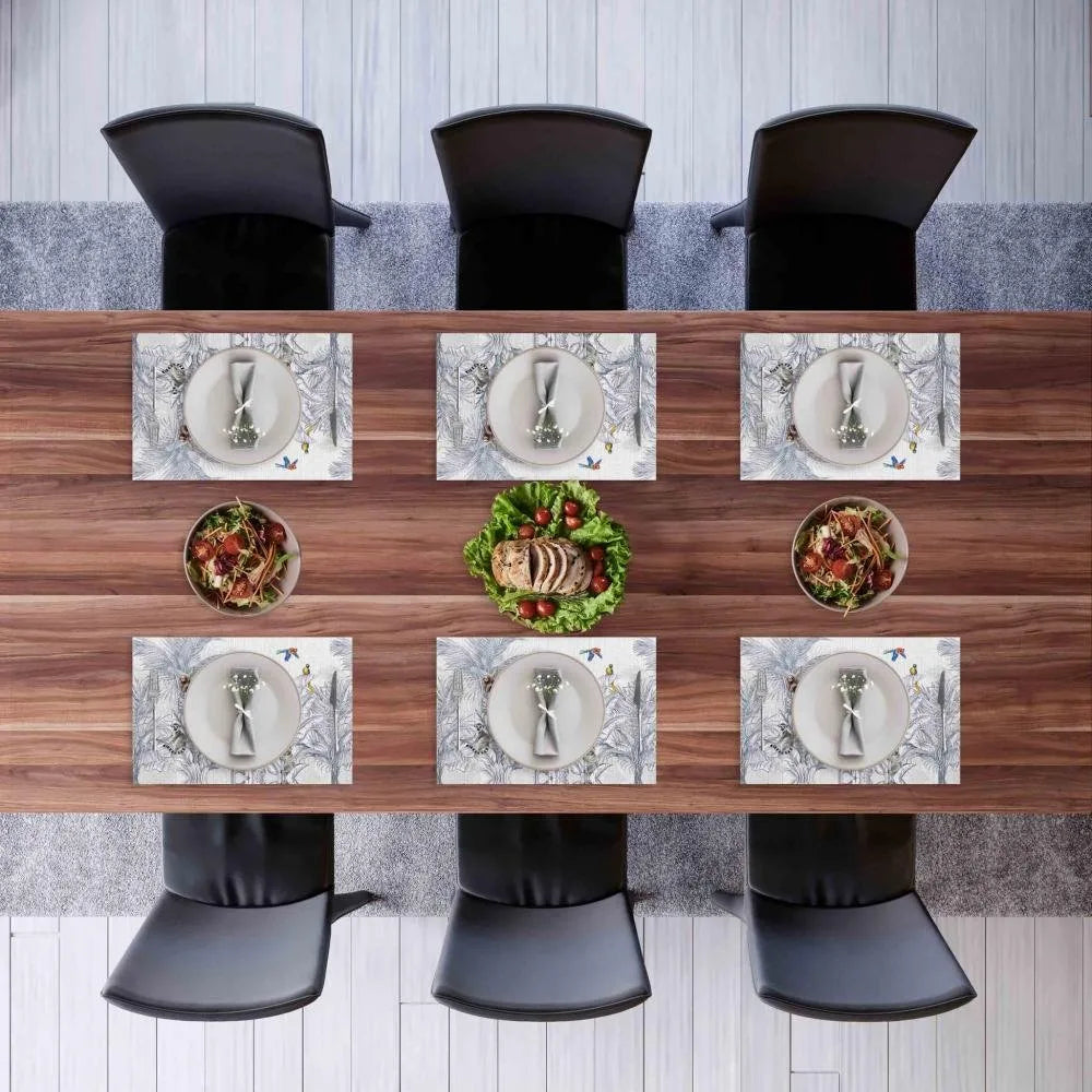 Çizgisel Tasarım Kumaş Amerikan Servis 4'lü Set 35X50CM