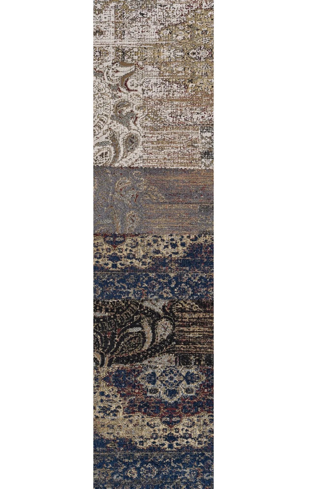 Siyah Vintage Otantik Desen Fon Perde | Evia