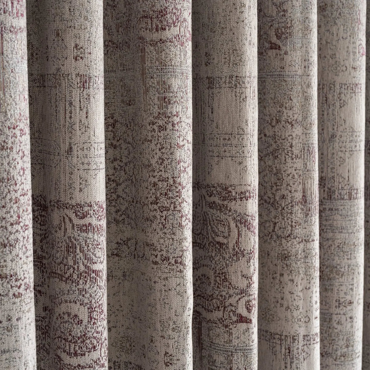 Krem Vintage Otantik Desen Fon Perde | Evia