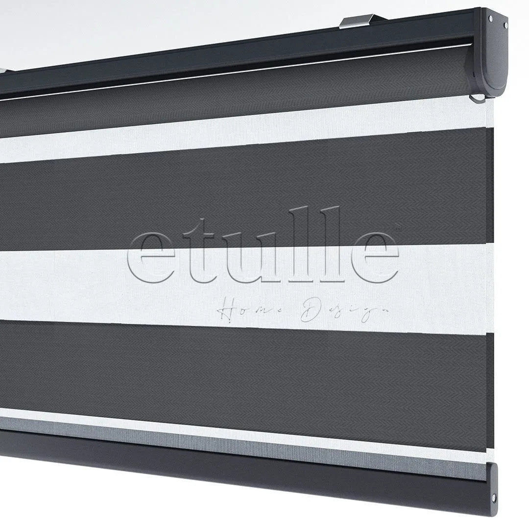 Antrasit Blackout Zebra Perde | Ennio