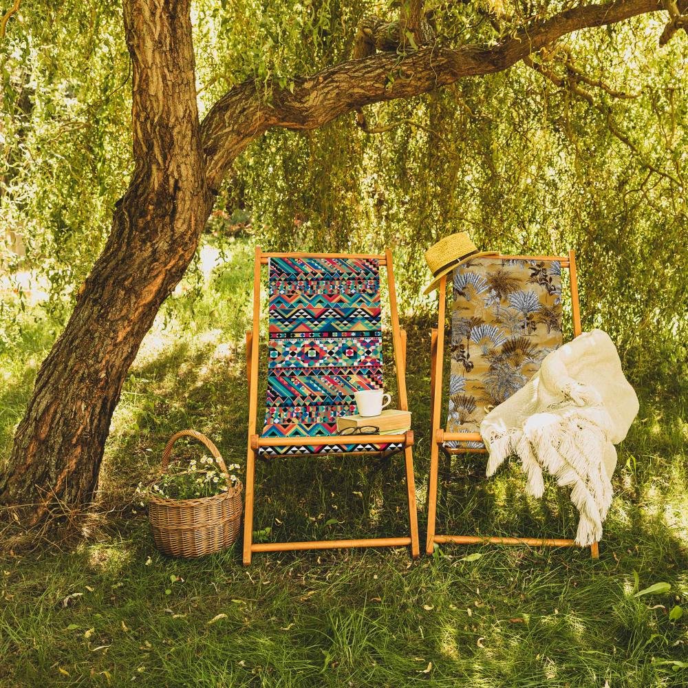 Ethnic Pattern Foldable Sun Lounger - SZL27