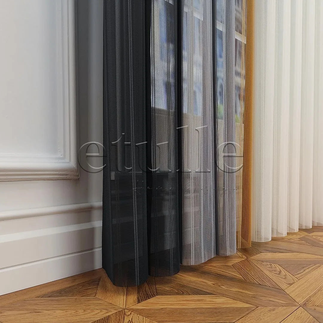 Fancy - Çizgili Dikey Tül Perde