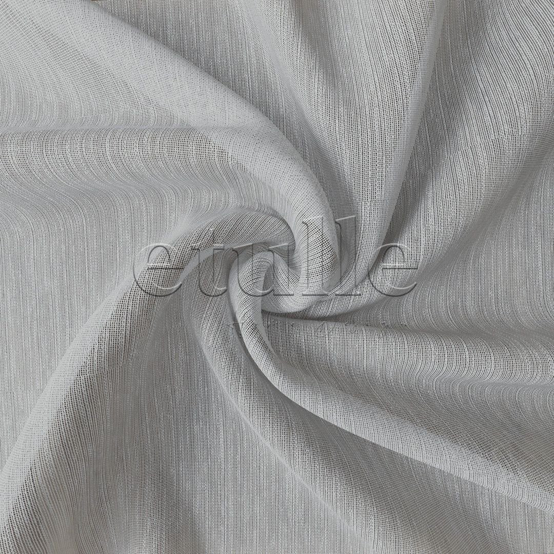 Plain Tulle Curtain with Grey Bamboo Pattern | Vakko