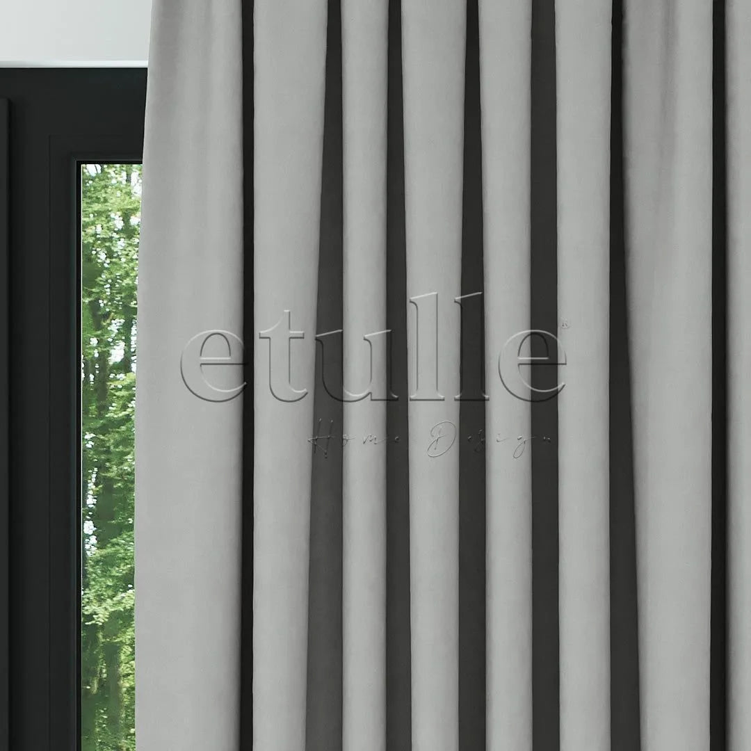 Gri Blackout Karartma Fon Perde | Larice