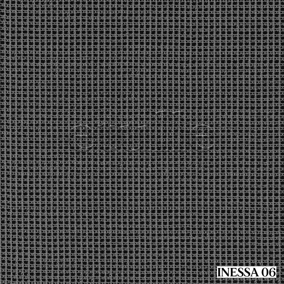 Gray Knitted Net Square Ground Plain Tulle Curtain | Inessa