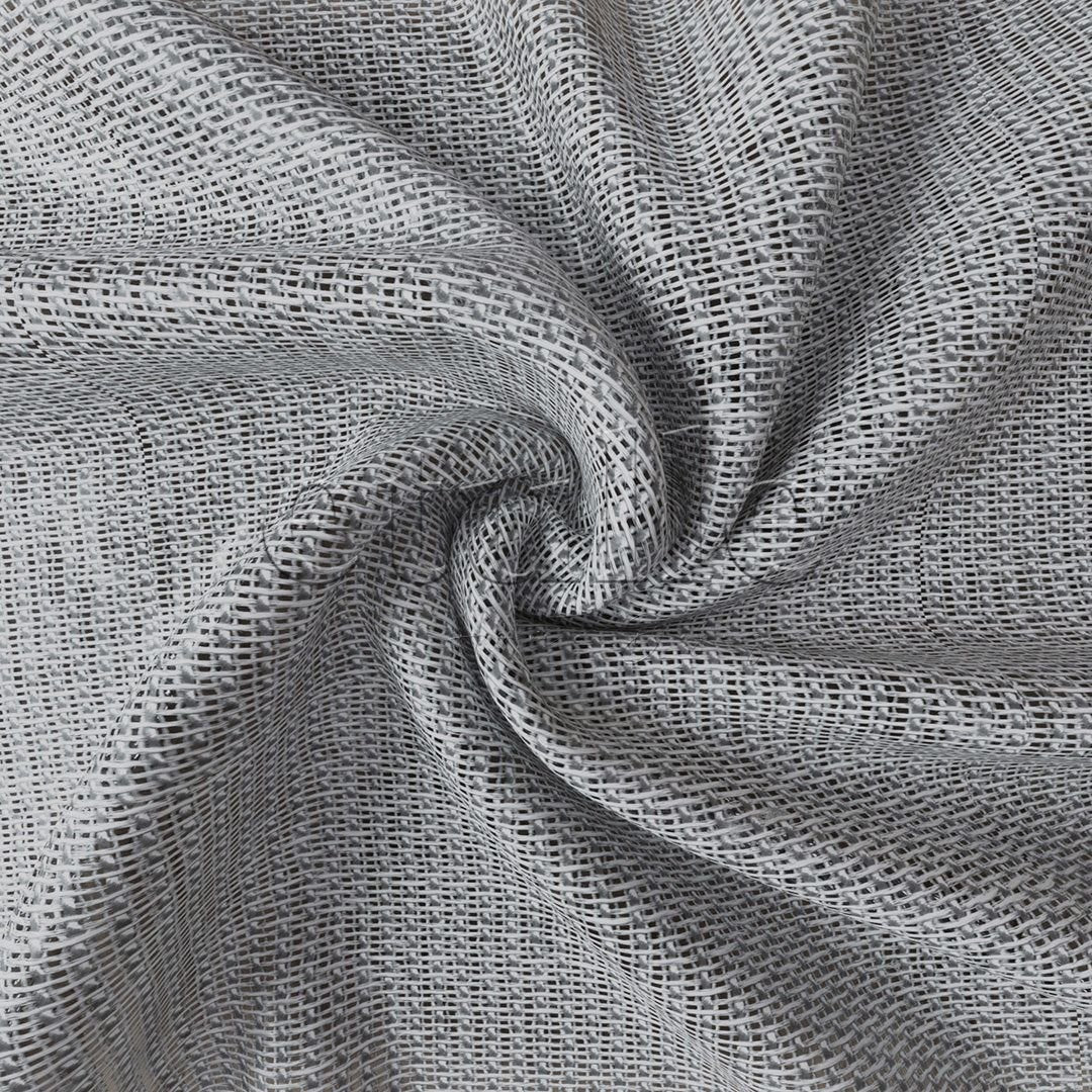 Grey Trendy File Thick Decorative Plain Tulle Curtain | Muse