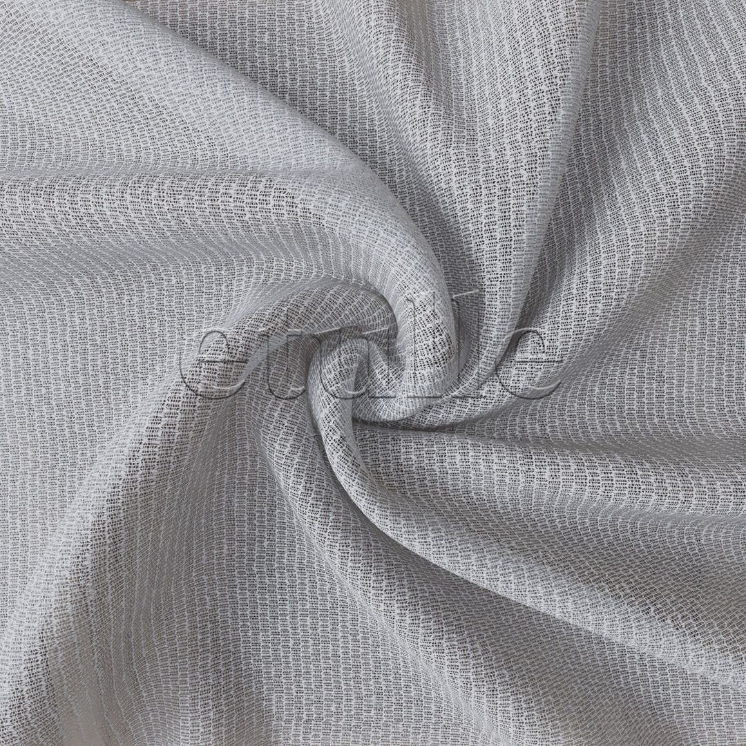 Gray Textured Plain Tulle Curtain | Matrix