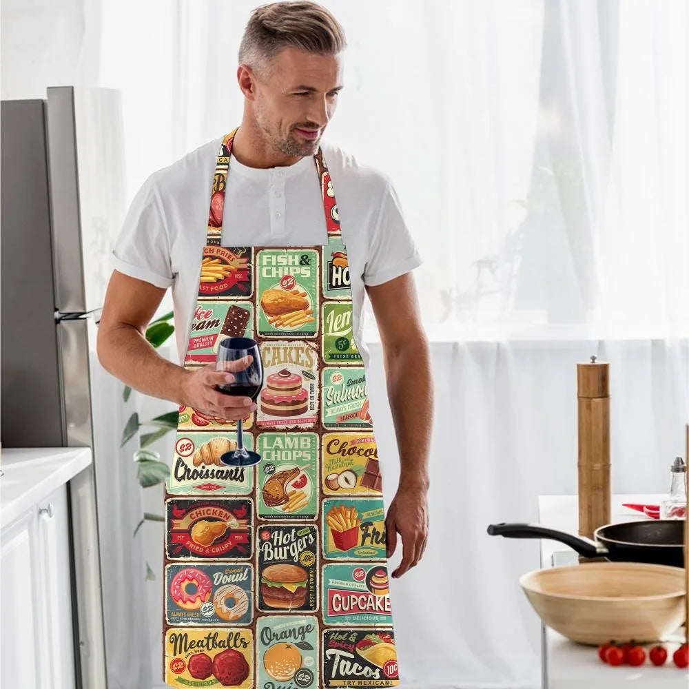 Junk Food Tasarımlı Mutfak Önlüğü - AP106