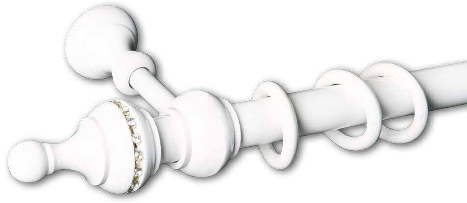 Kadeh Formlu Kristal Bantlı Topuz Kristal Detaylı Rustik Perde Askısı | Rustik Perde Borusu, Ahşap Perde Çubuğu