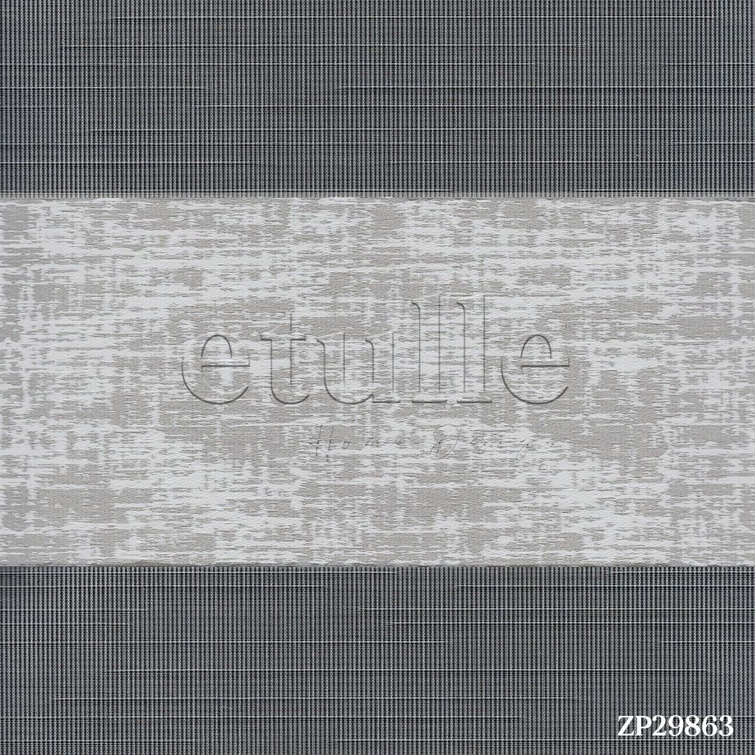 Grey Patterned Zebra Curtain | Kensal