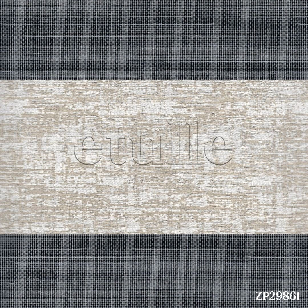 Cream Patterned Zebra Curtain | Kensal