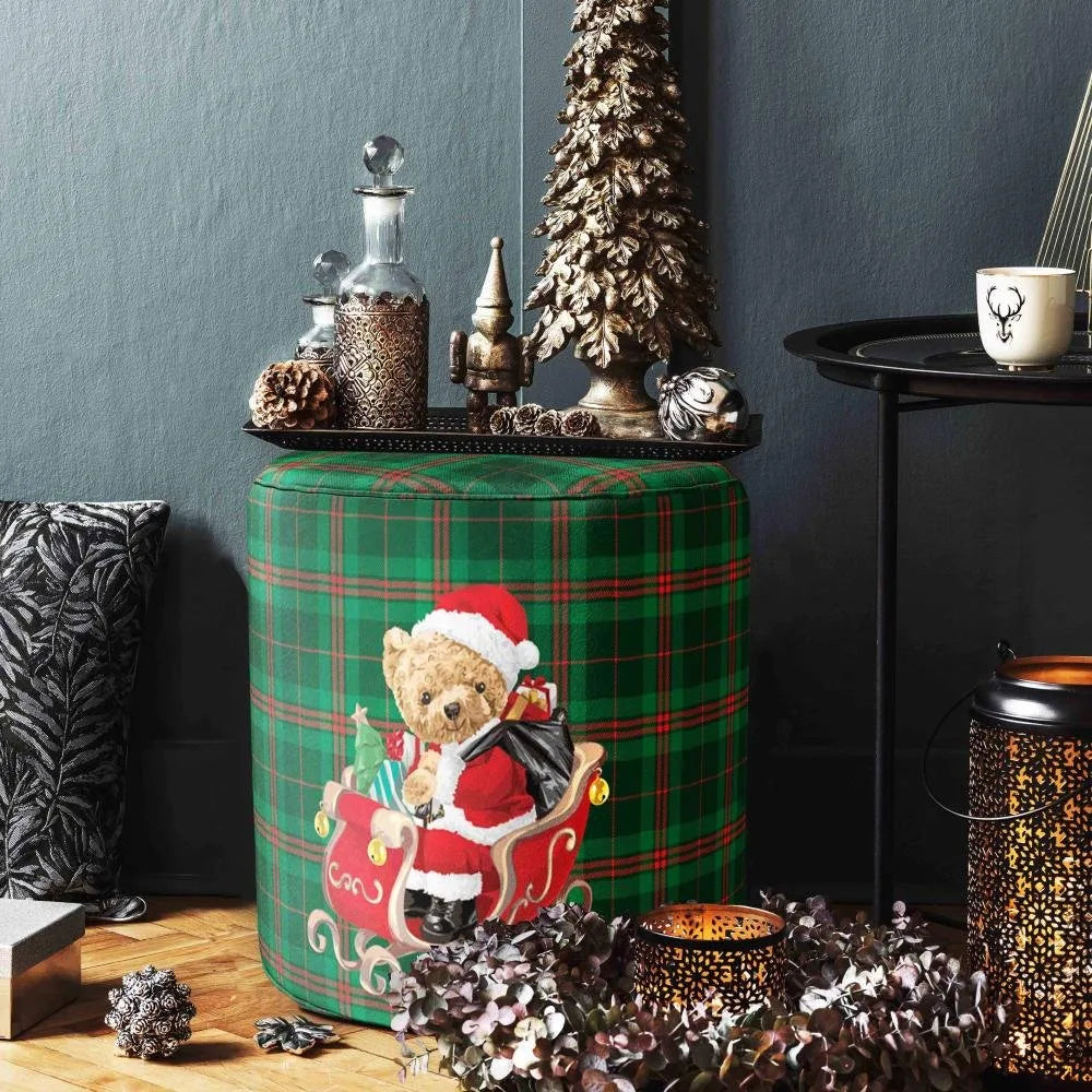 Kızaklı Santa Teddy Puf