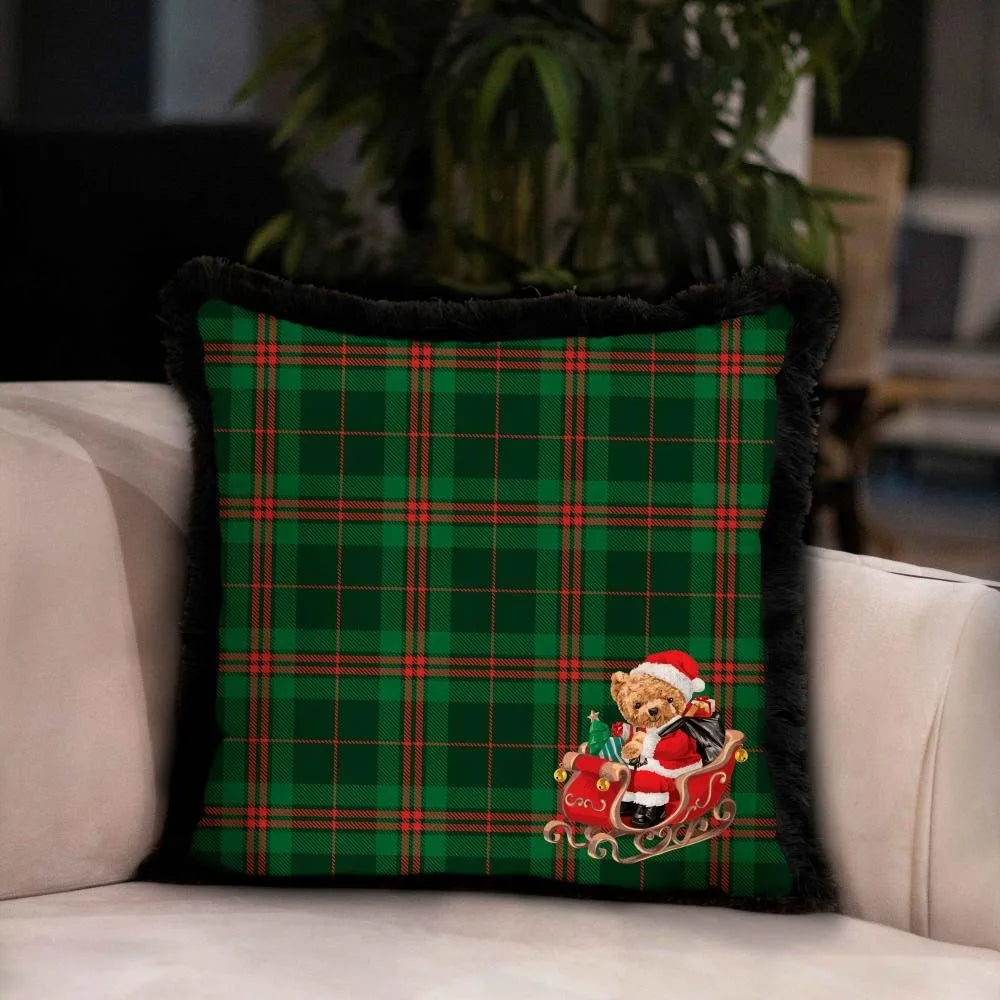 Kızaklı Santa Teddy Yastık
