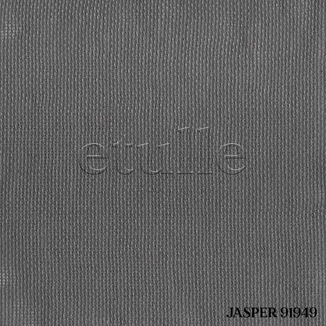 Dark Grey Shiny Plain Textured Tulle Curtain | Jasper