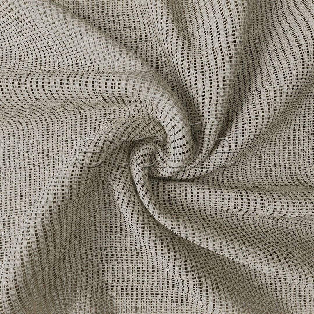 Dark Cream Shiny Plain Textured Tulle Curtain | Jasper