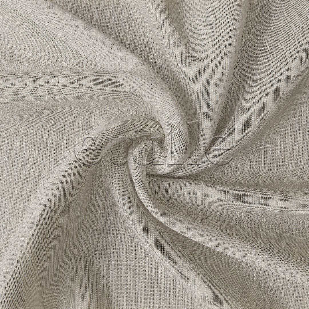 Cream Bamboo Pattern Plain Tulle Curtain | Vakko