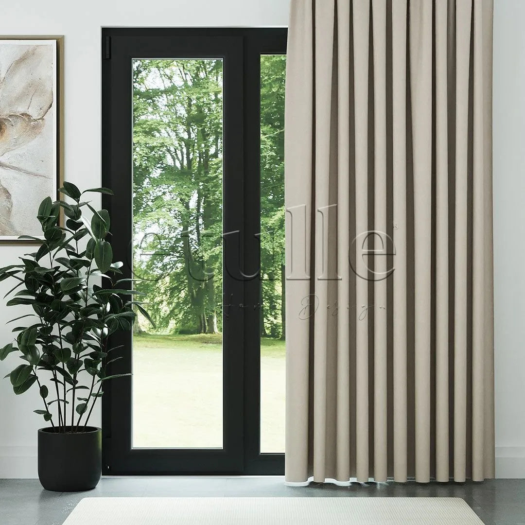 Krem Blackout Karartma Fon Perde | Larice