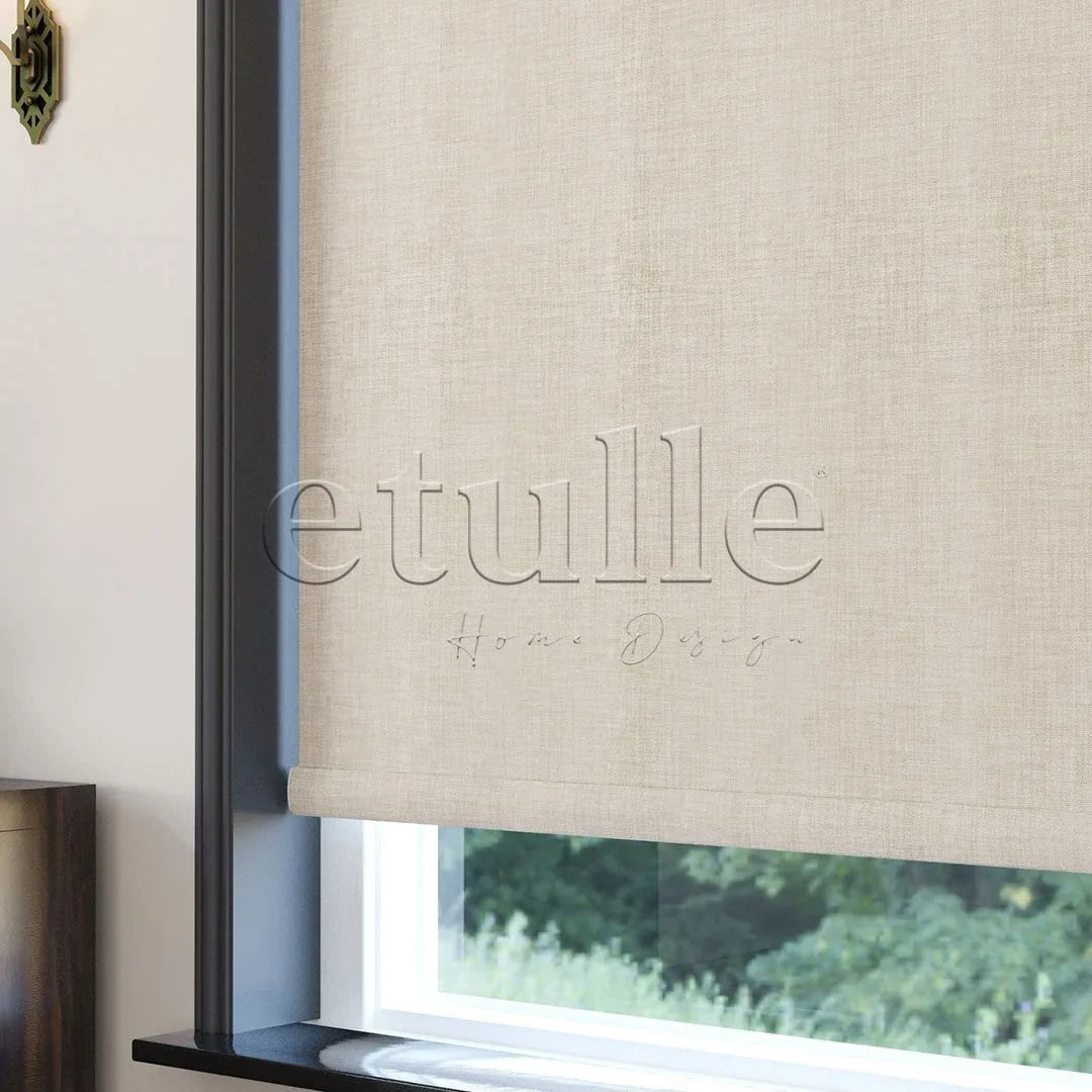 Krem Blackout Keten Stor Perde | Fiorella