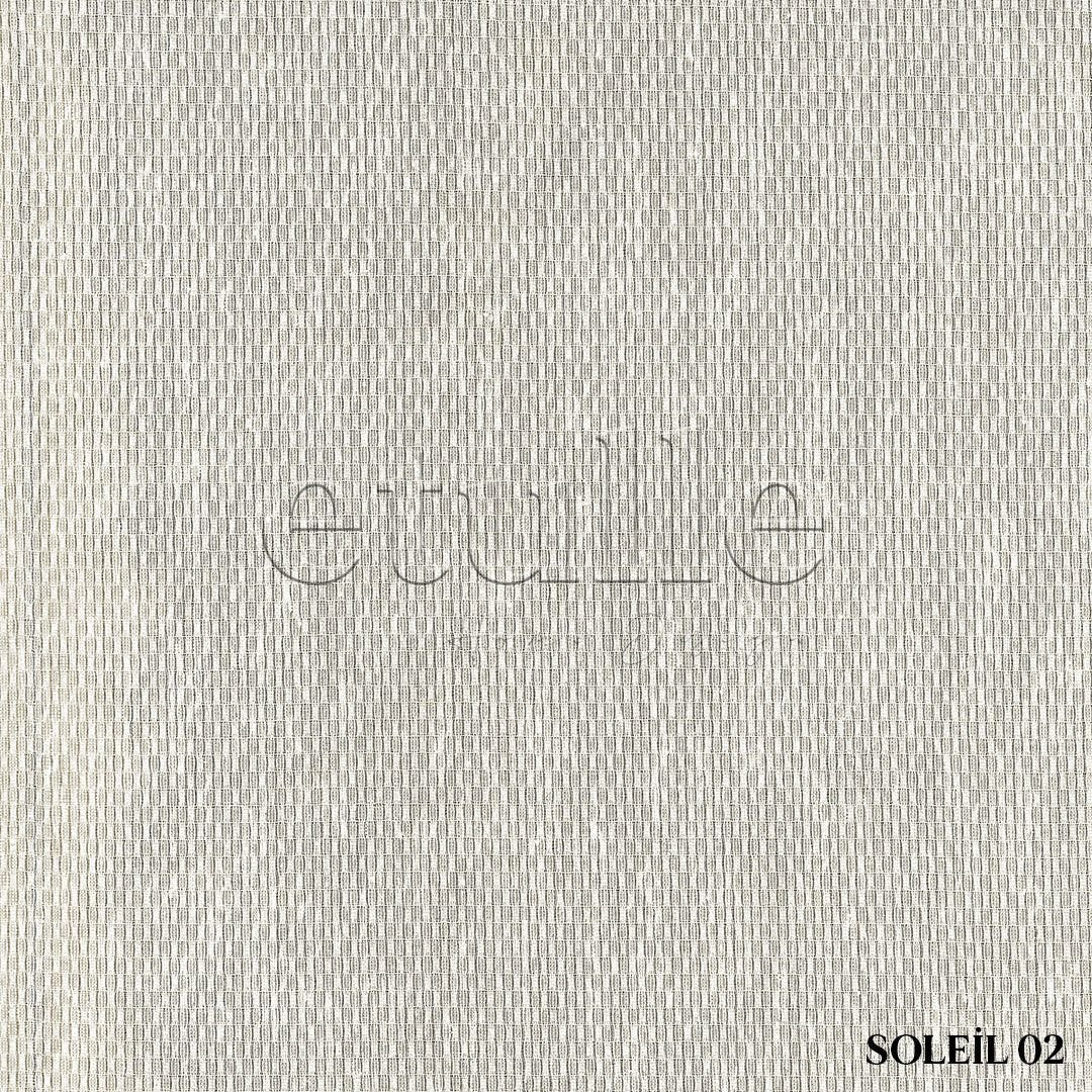 Cream Modern Honeycomb Textured Linen-Effect Draped Plain Tulle Curtain | Soleil
