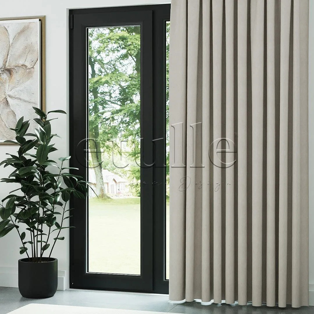 Krem Naturel Keten Fon Perde | Casual