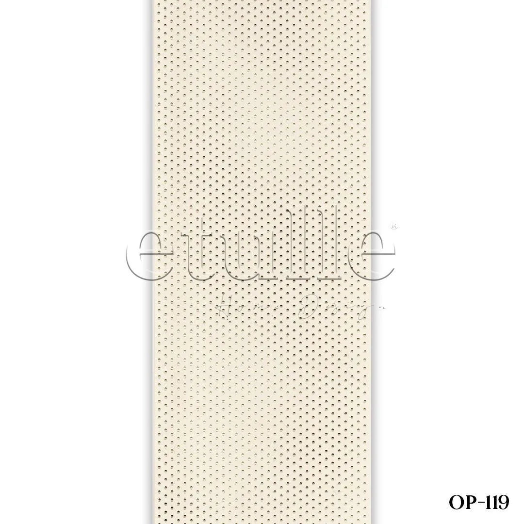 Krem Oval Perfore PVC Dikey Perde