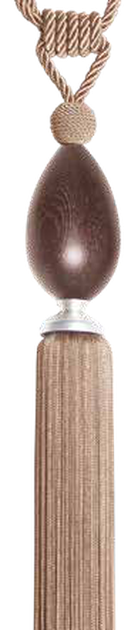 Ahşap Damla Topuzlu Kordon Braçol – Fon Perde Bağı ve Perde Toplama Aparatı
