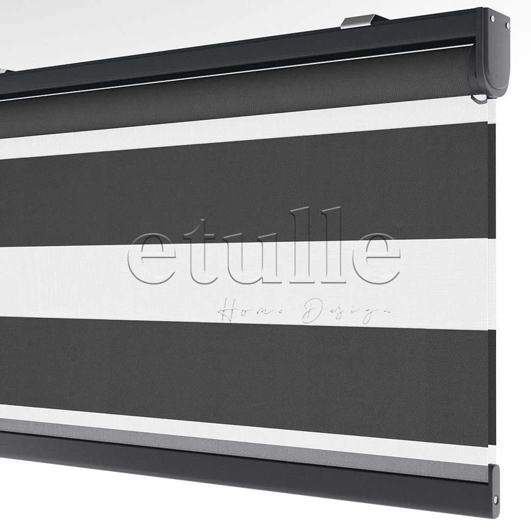 Antrasit Blackout Zebra Perde | Mais