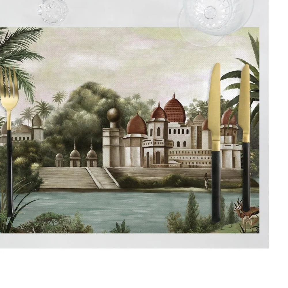 Manzara Kumaş Amerikan Servis 4'lü Set 35X50CM