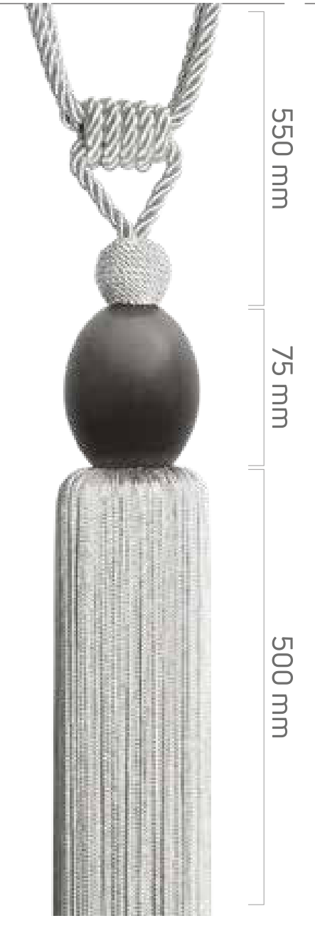 Oval Ahşap Başlıklı Kordon Braçol – Fon Perde Bağı ve Perde Toplama Aparatı