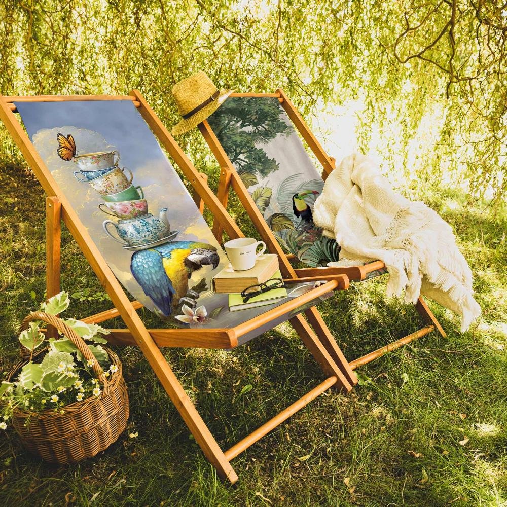 Parrot Design Foldable Sun Lounger - SZL31