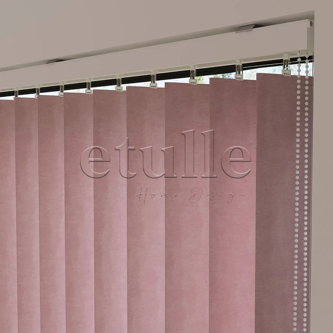 Pembe Blackout Kumaş Dikey Perde | Seraphina