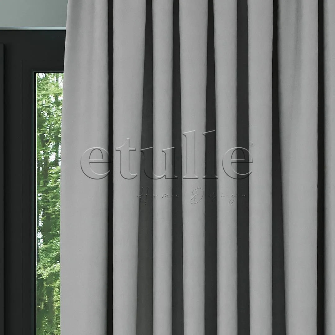 Platin Gri Blackout Karartma Fon Perde | Larice