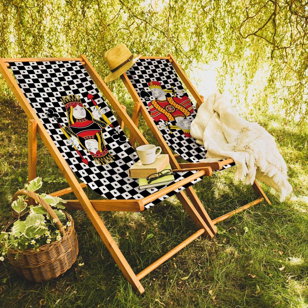 Poker Girl Folding Sun Lounger - SZL07