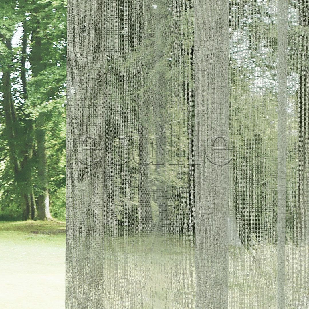 Warm Grey Slub Effect Plain Tulle Curtain | Jazz