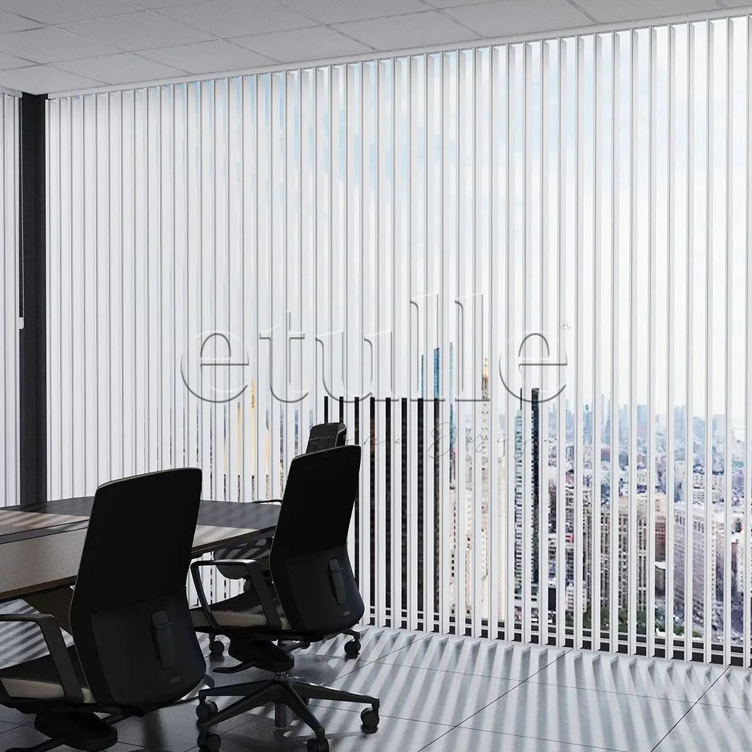 Siyah - Gri Çizgili PVC Dikey Perde