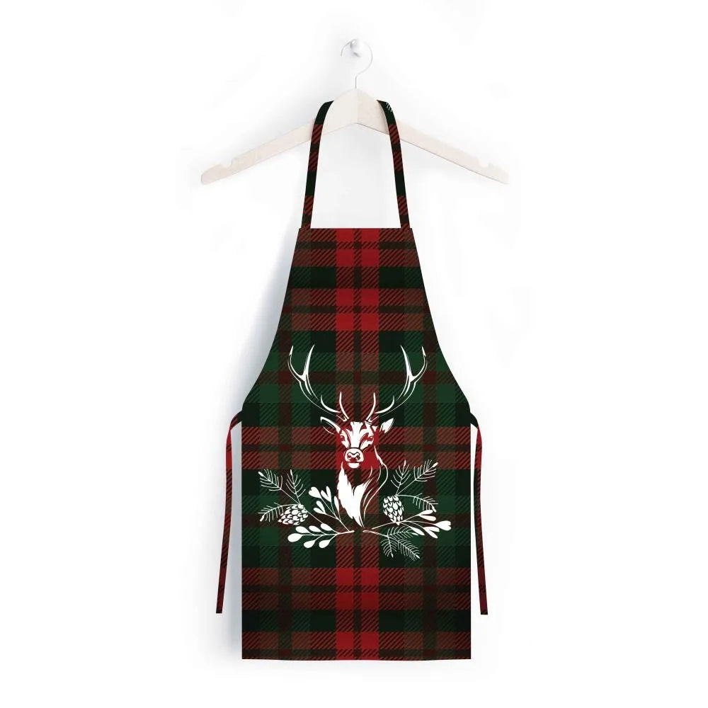 Tartan Geyiği Mutfak Önlüğü