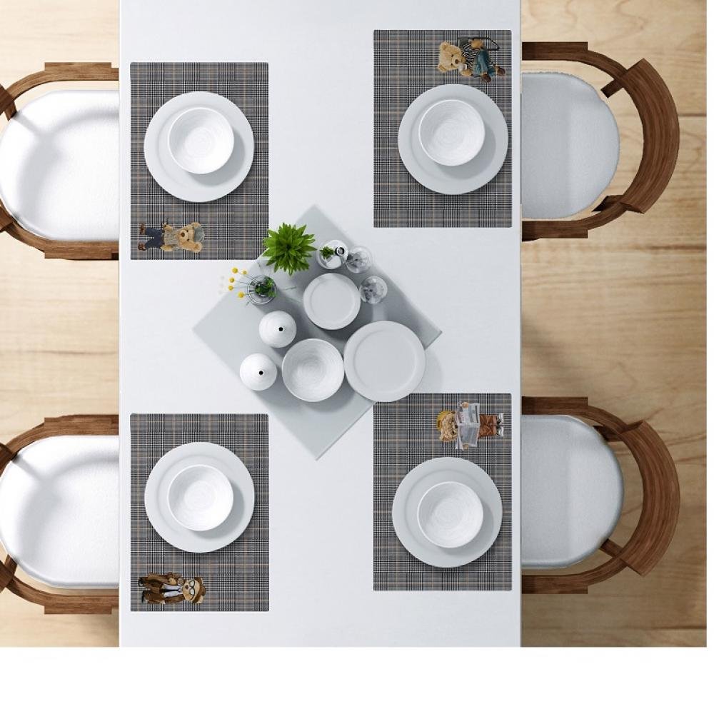 Teddies Kumaş Amerikan Servis 4'lü Set 35X50CM