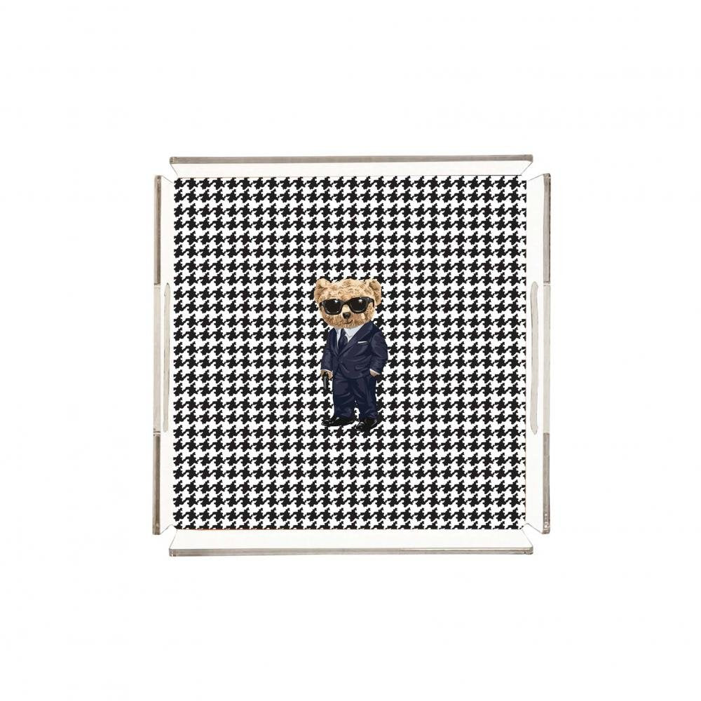 Teddy Pleksi Tepsi -PT2127 -25x25cm