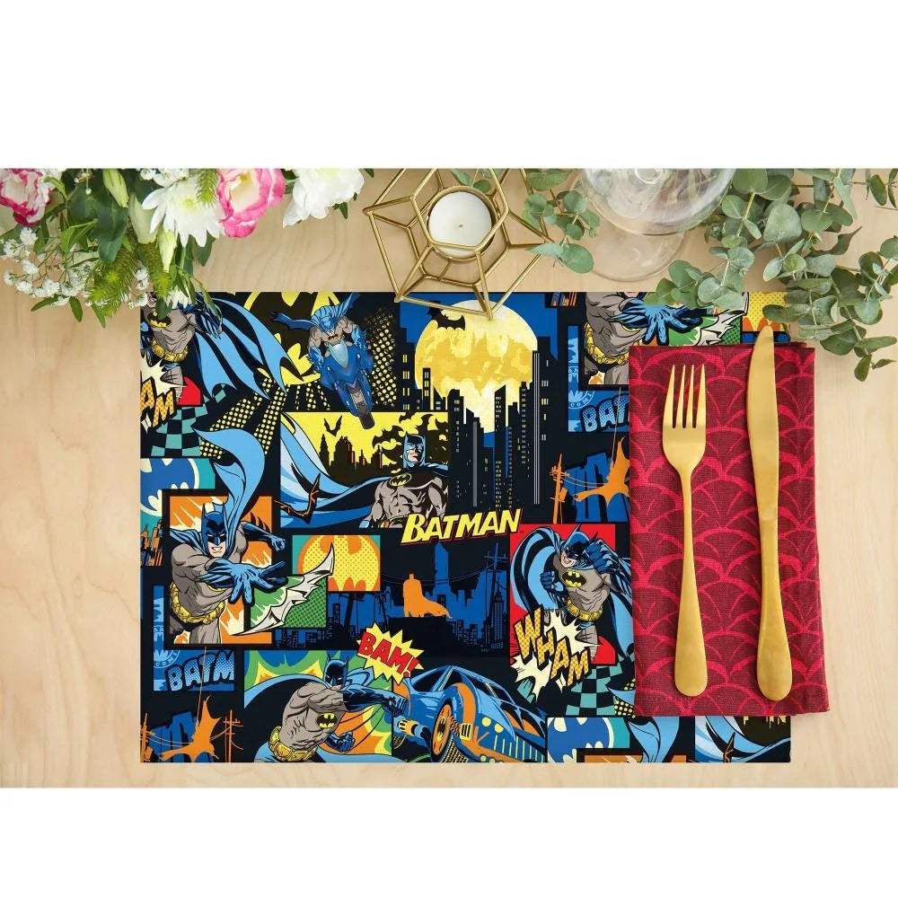 The Batman Kumaş Amerikan Servis 4'lü Set 35X50CM