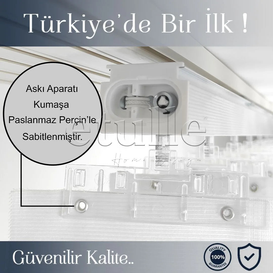 Tılı - Çizgili Dikey Tül Perde