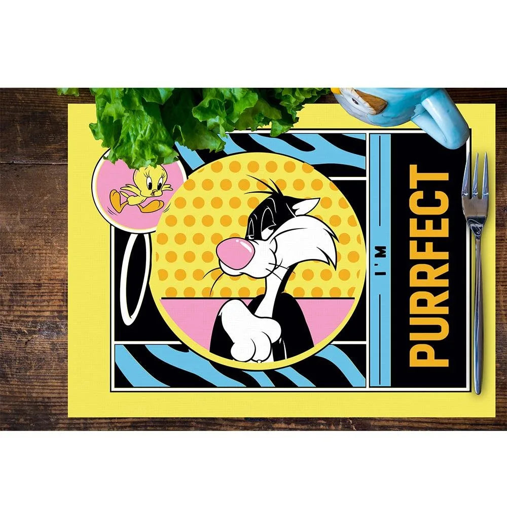 Tweety Teams Kumaş Amerikan Servis 4'lü Set 35X50CM