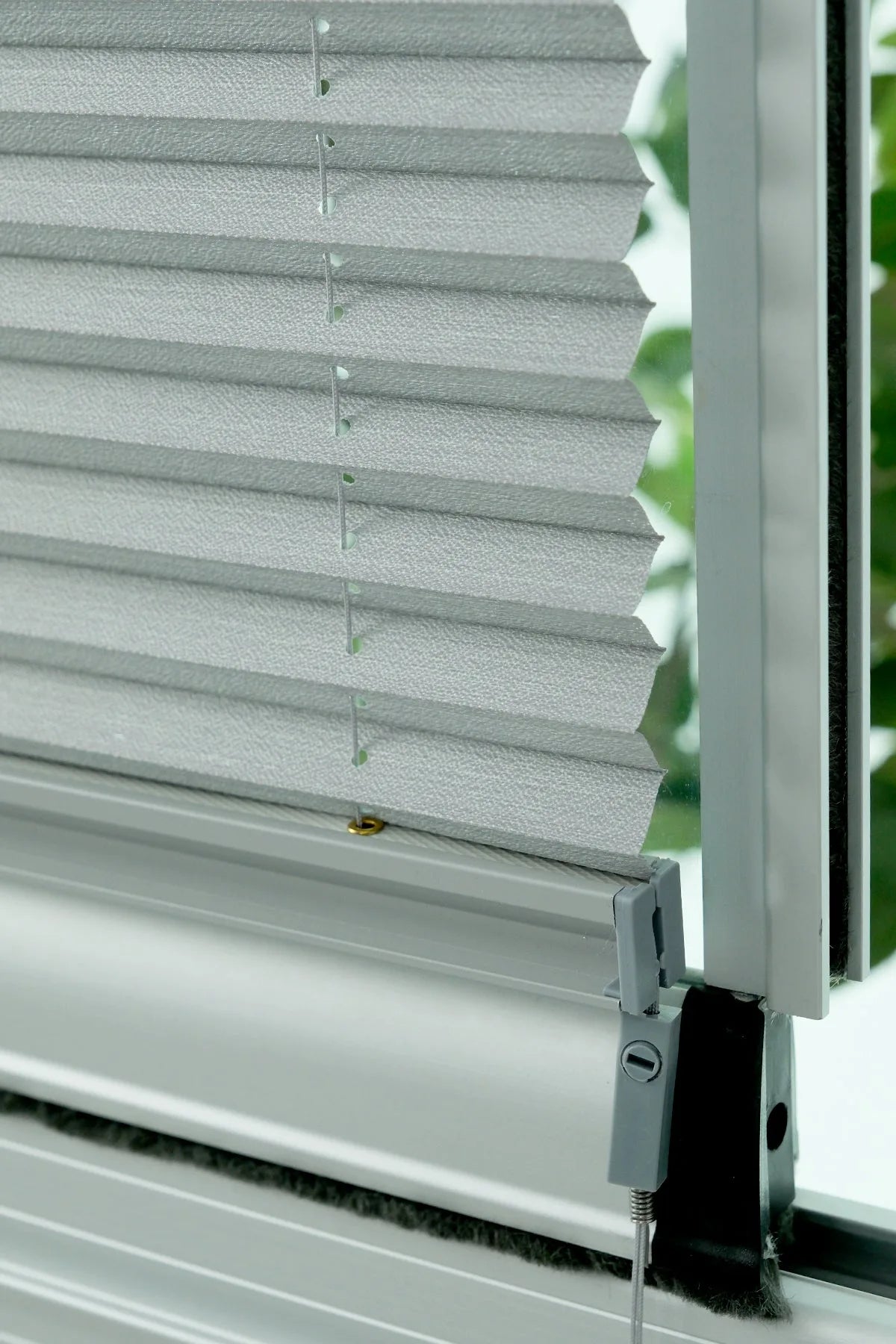 16MM Gri̇ Bambu Plise Perde