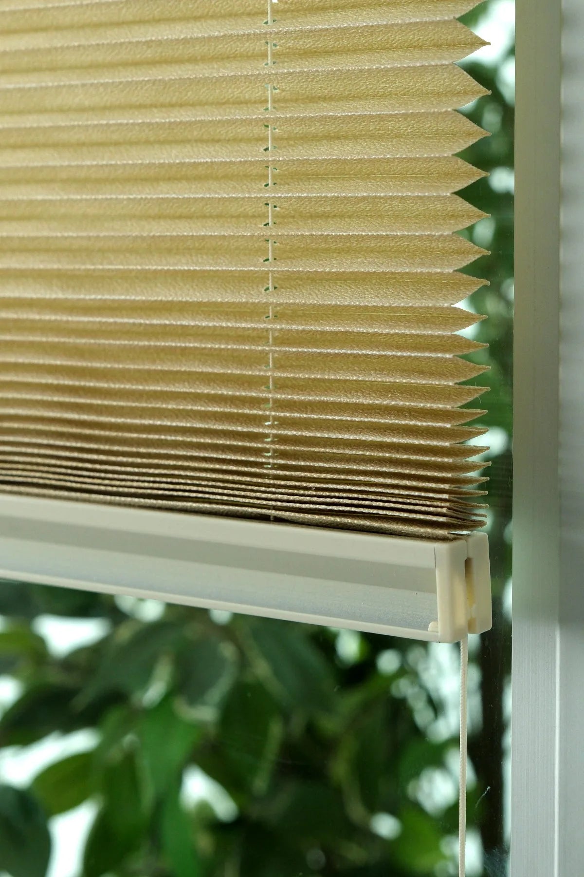16MM Krem Bambu Plise Perde